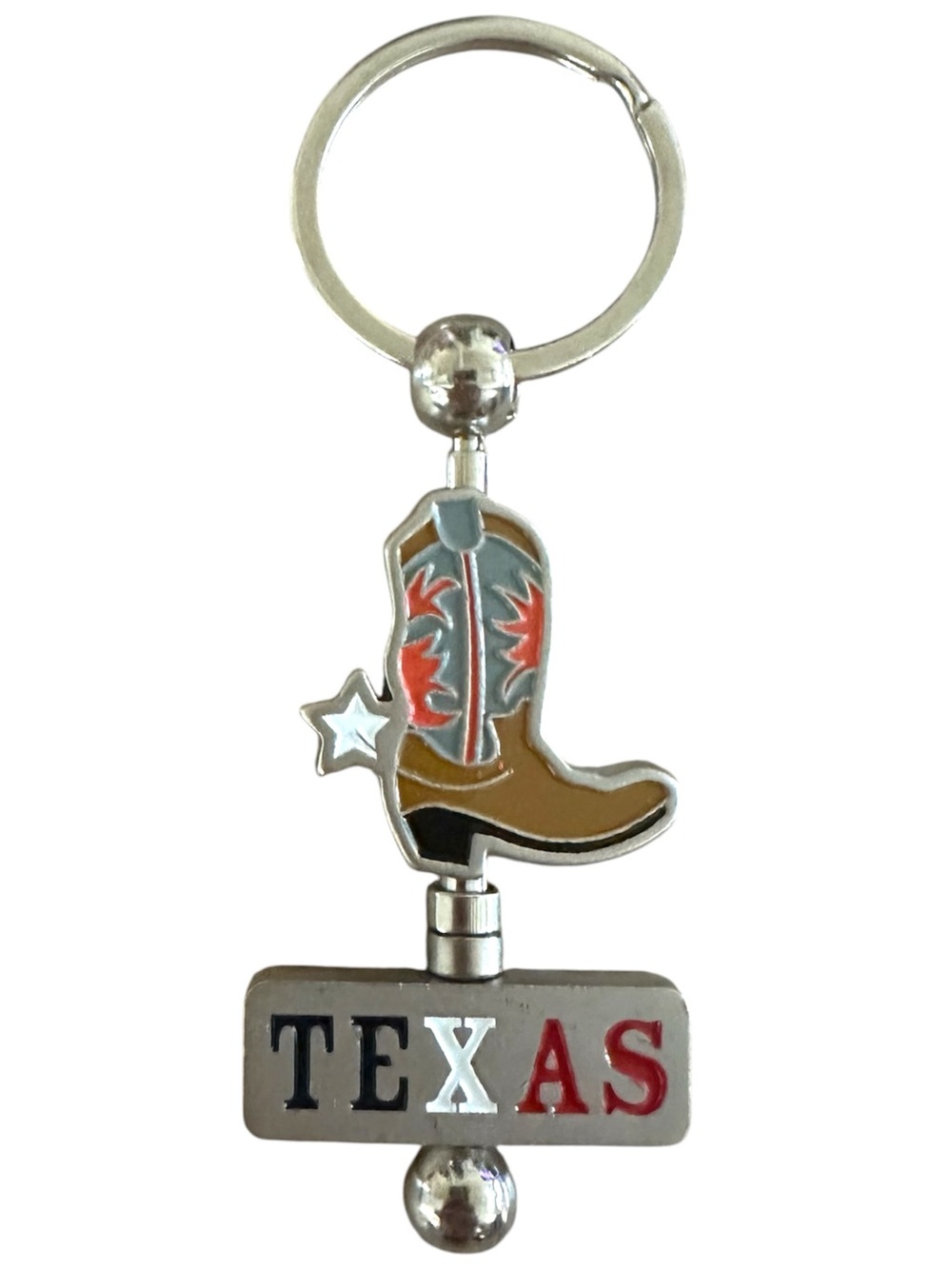 Texas Cowboy Boot Bag Charm/Keychain